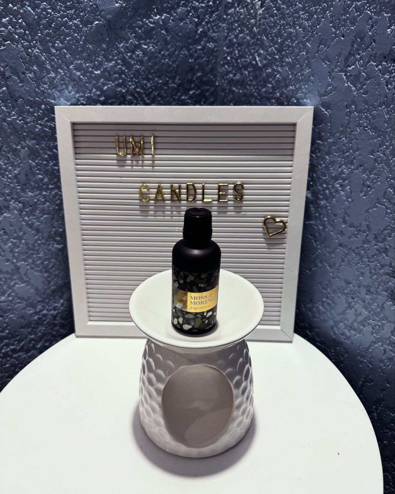 Candle oil burner and fragrance oil set