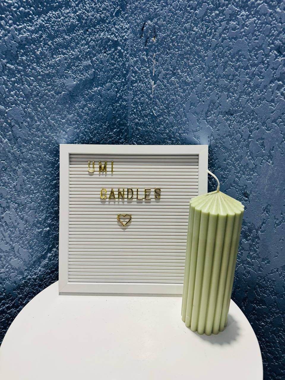 26 cm Ribbed Pillar Candle